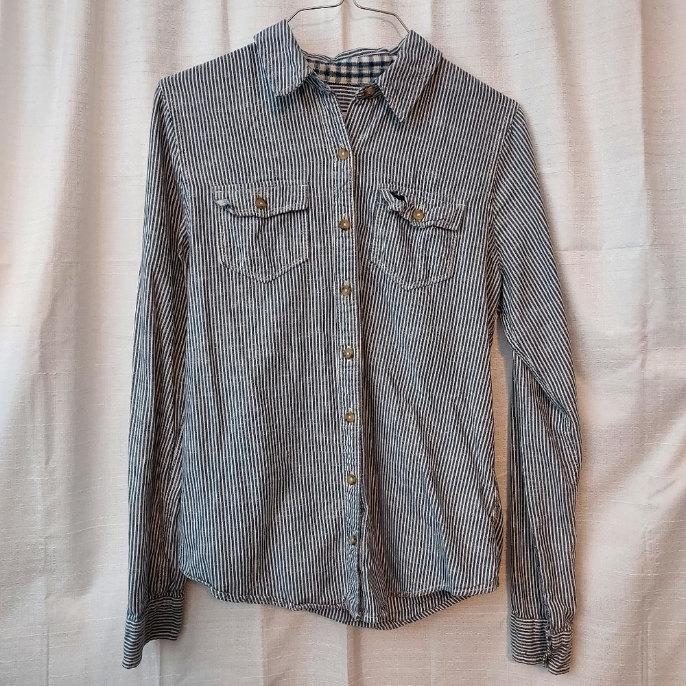 Abercrombie Striped Button Up Medium